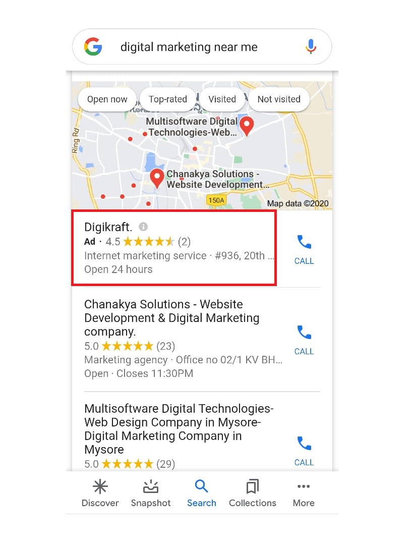 Google Local Ads on Mobile