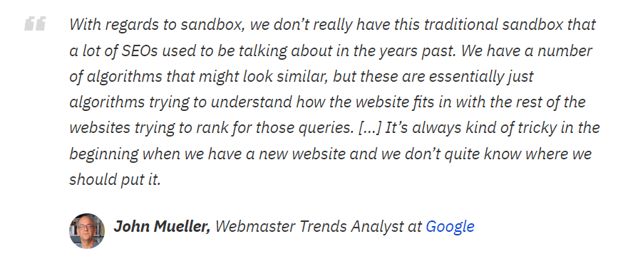 John Muller's statement on Sandbox in 2018